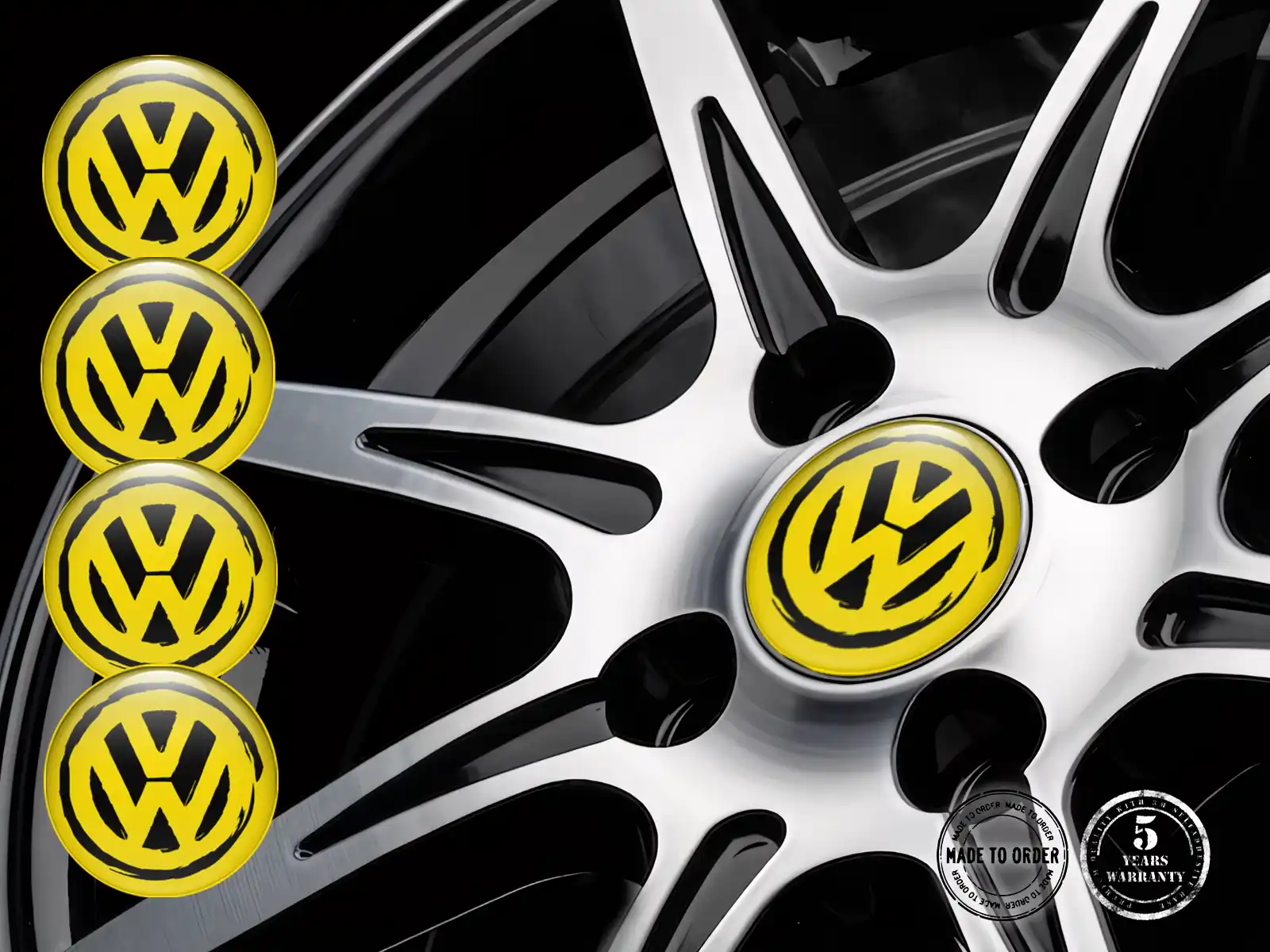 VW Insignias Bombadas Edición Pegatinas de Alta Calidad